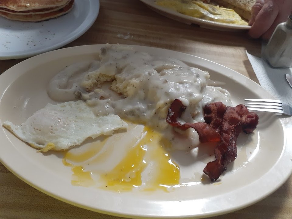 Over Easy Eggs Bacon