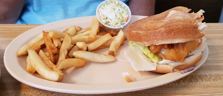 Comfort food menu featuring lunch and dinner plates.