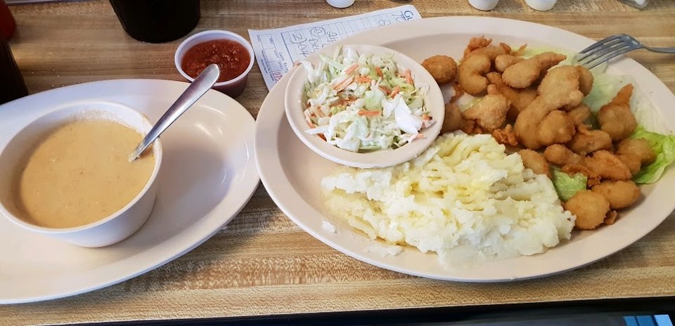 Family restaurant menu with home-cooked meal choices.